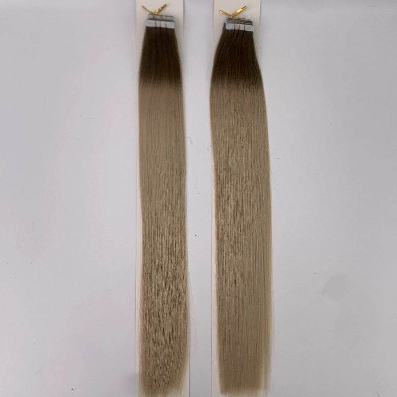 Best brown ombre blonde tape in hair extensions 100 human hair HJ 054